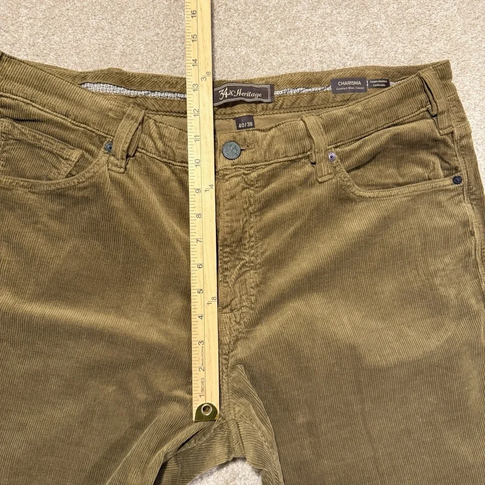 34 Heritage Charisma Corduroy Pants Mens 40x38 Tan Brown Comfort Rise NWOT